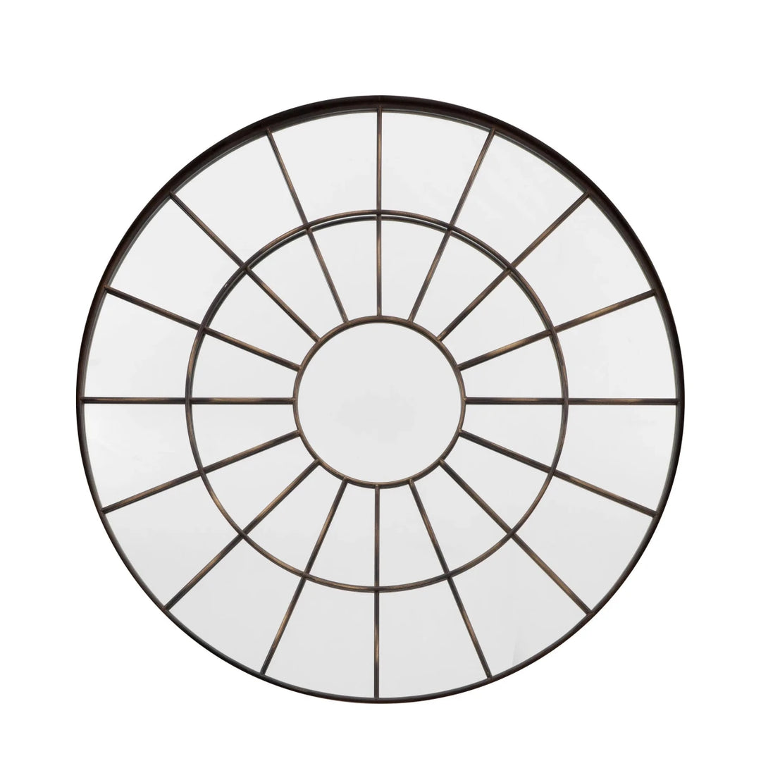 Battersea Round Window Mirror - Bronze - 101cm5 - Duck Barn Interiors
