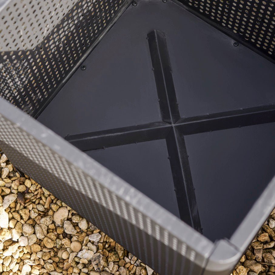 Bayliss Steel Square Fire Pit4 - Duck Barn Interiors