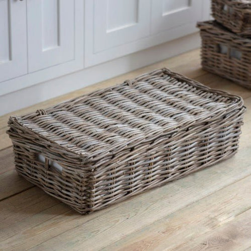Bembridge Rattan Lined Lidded Basket  - Large