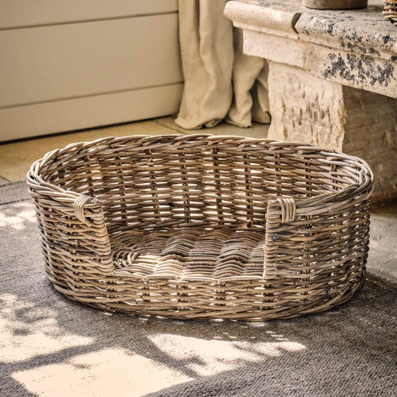 Bembridge Rattan Pet Beds - Two Sizes8 - Duck Barn Interiors