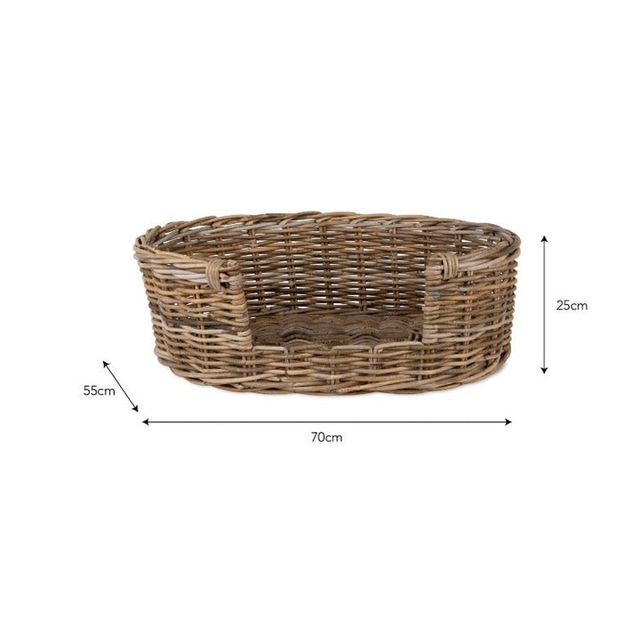 Bembridge Rattan Pet Beds - Two Sizes7 - Duck Barn Interiors