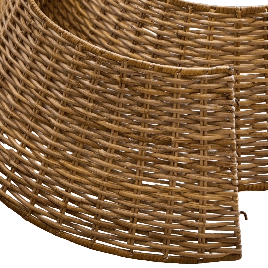 Bembridge Rattan Tree Skirt in 2 Halves1 - Duck Barn Interiors
