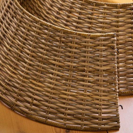 Bembridge Rattan Tree Skirt in 2 Halves4 - Duck Barn Interiors