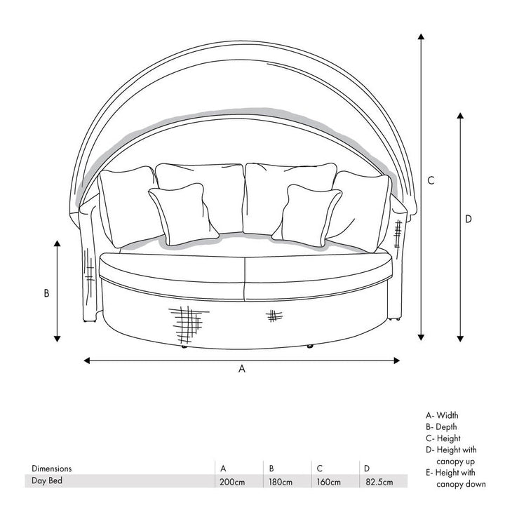 Bermuda Day Bed - Slate Grey10 - Duck Barn Interiors