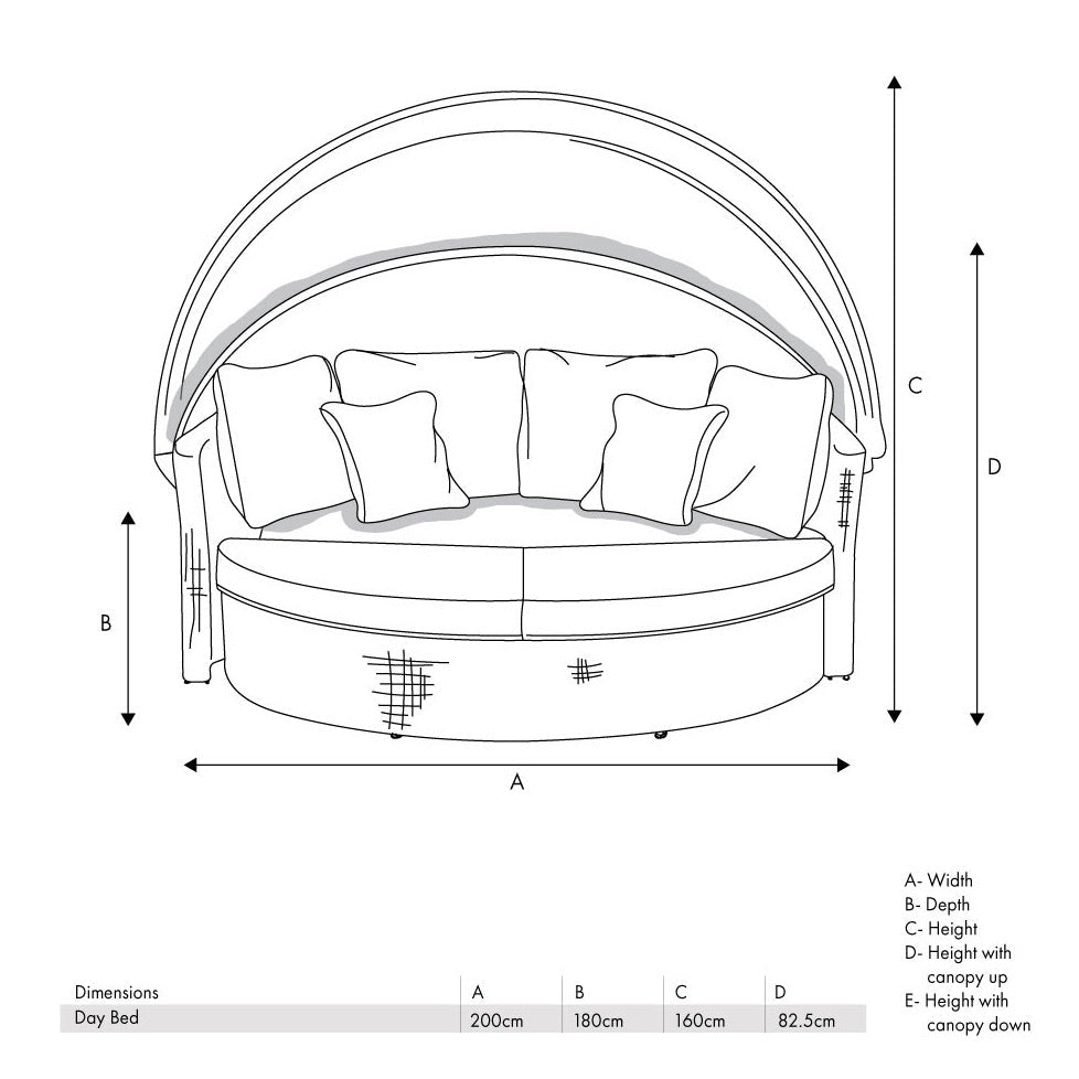 Bermuda Day Bed - Stone Grey9 - Duck Barn Interiors