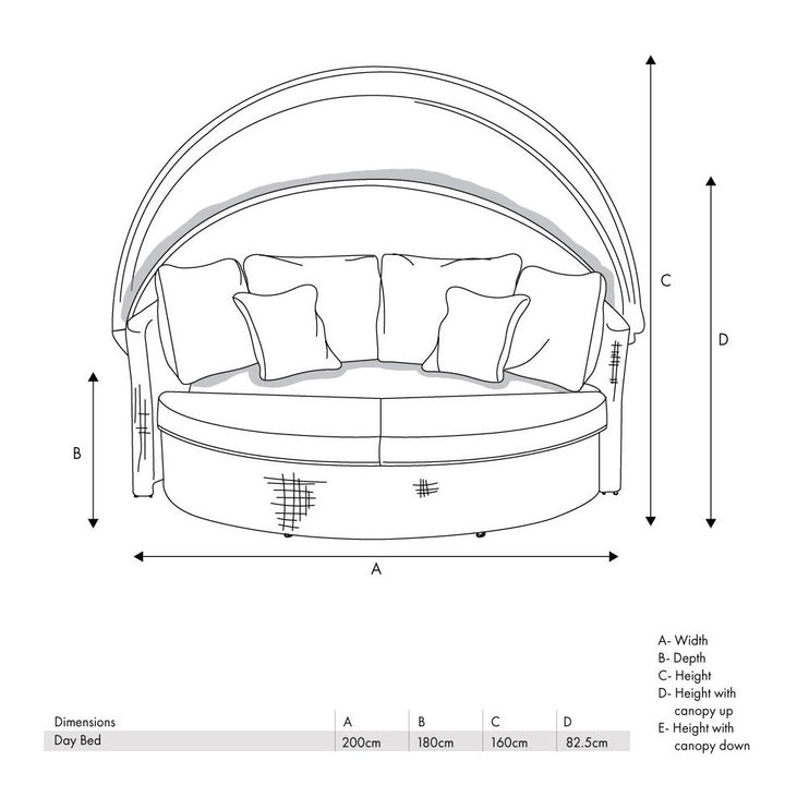 Bermuda Day Bed - Stone Grey9 - Duck Barn Interiors