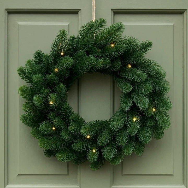 Biggie Best Pre - Lit Christmas Wreath - 50cm1 - Duck Barn Interiors