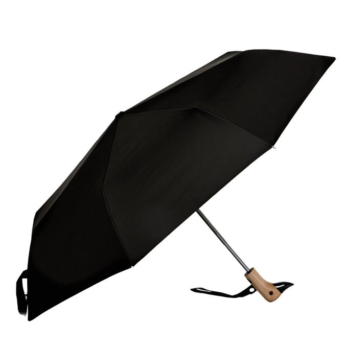 Black Compact Eco-Friendly Duck Umbrella1 - Duck Barn Interiors