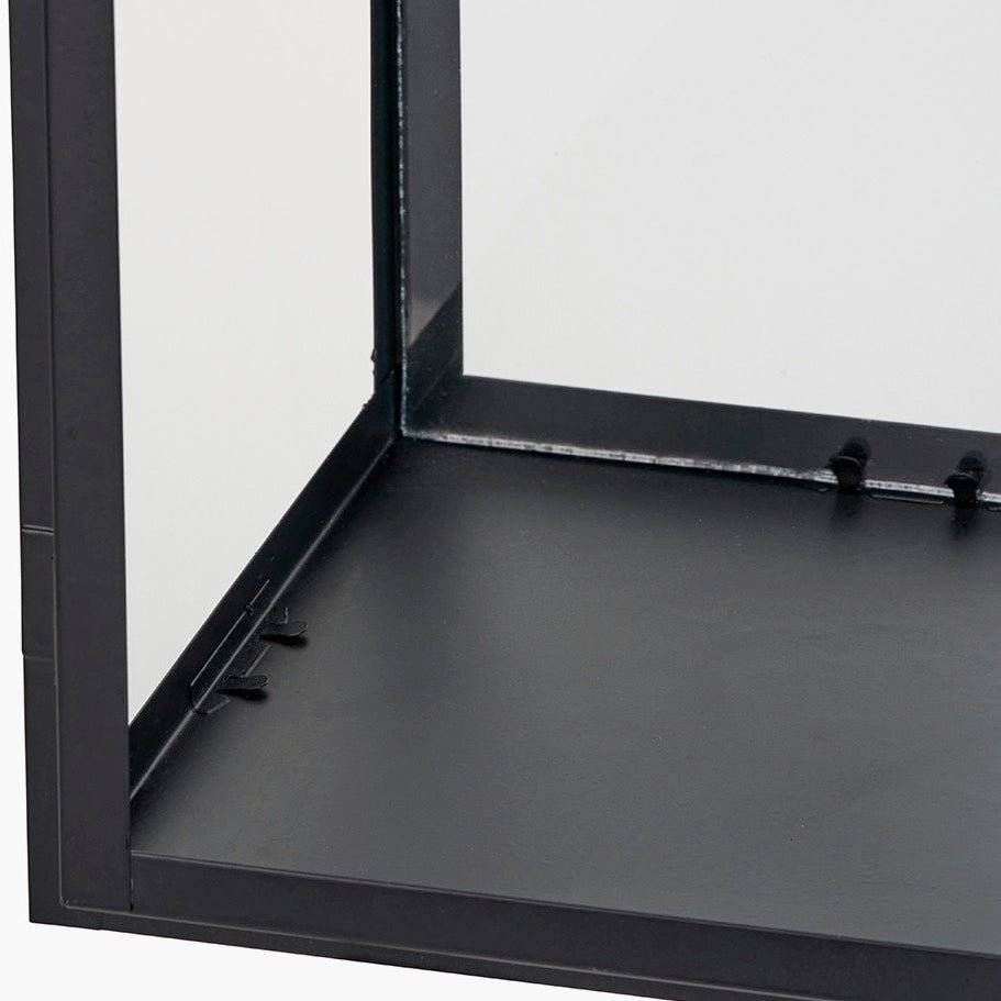 Black Stainless Steel Rectangular Glass Lantern - Large7 - Duck Barn Interiors