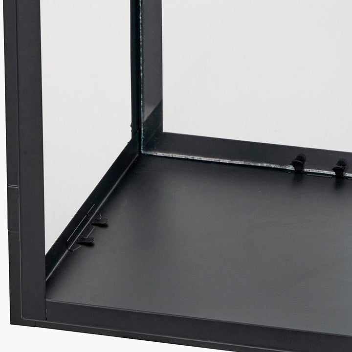 Black Stainless Steel Rectangular Glass Lantern - Large7 - Duck Barn Interiors