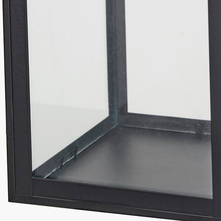 Black Stainless Steel Rectangular Glass Lantern - Medium9 - Duck Barn Interiors