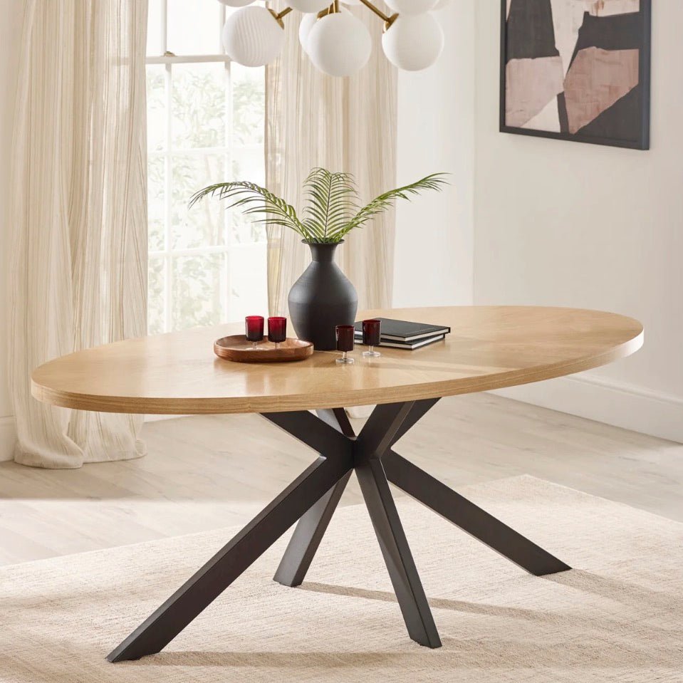 Bondi Oak Oval Dining Table - Seats 4-61 - Duck Barn Interiors