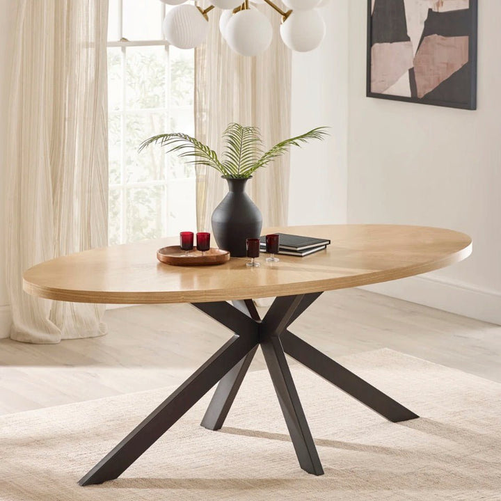 Bondi Oak Oval Dining Table - Seats 4-61 - Duck Barn Interiors