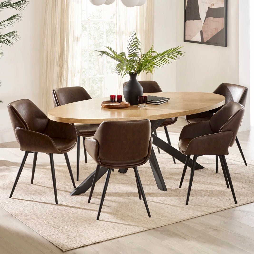 Bondi Oak Oval Dining Table - Seats 4-65 - Duck Barn Interiors