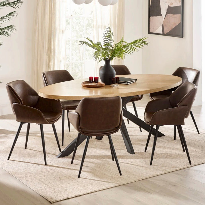 Bondi Oak Oval Dining Table - Seats 4-65 - Duck Barn Interiors