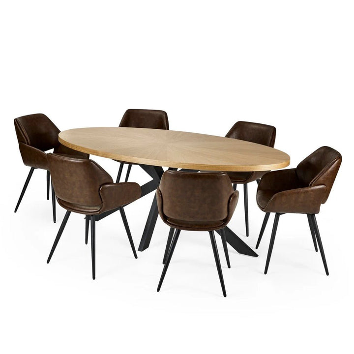 Bondi Oak Oval Dining Table - Seats 4-68 - Duck Barn Interiors