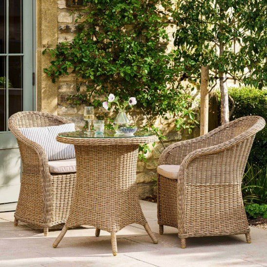 Brayford PE Rattan Bistro Set - Natural1 - Duck Barn Interiors