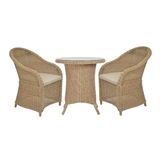 Brayford PE Rattan Bistro Set - Natural12 - Duck Barn Interiors