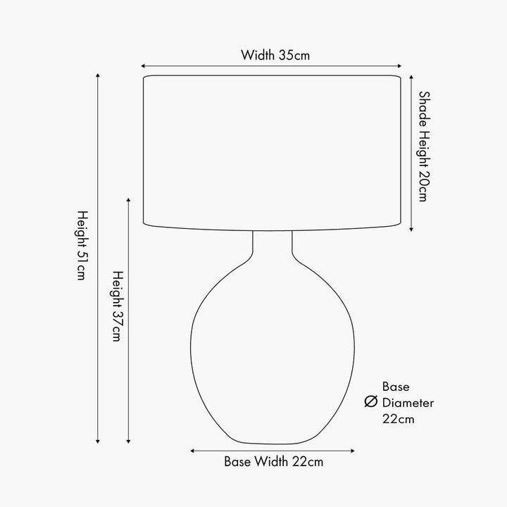 Brera Pimento Cobalt Blue Table Lamp - Small7 - Duck Barn Interiors
