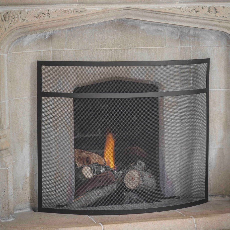 Bretforton Firescreen in Black - Large2 - Duck Barn Interiors