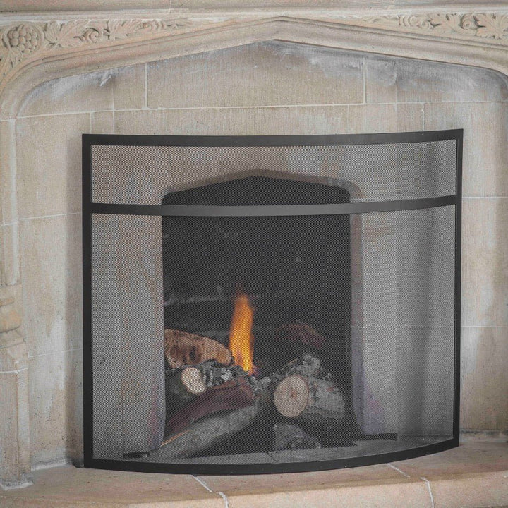 Bretforton Firescreen in Black - Large2 - Duck Barn Interiors