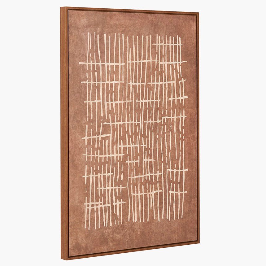 Brown Abstract Design Linen Canvas4 - Duck Barn Interiors