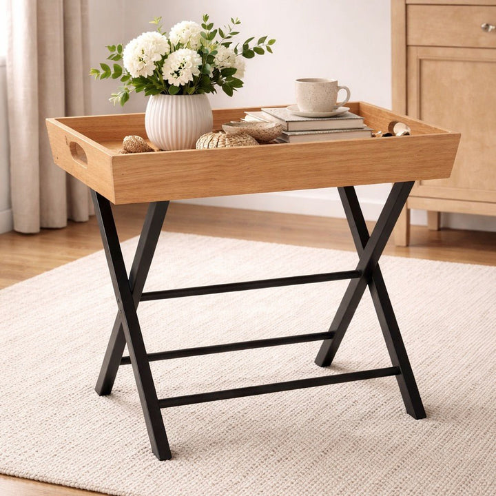 Butlers Side Table in Carbon - Oak1 - Duck Barn Interiors