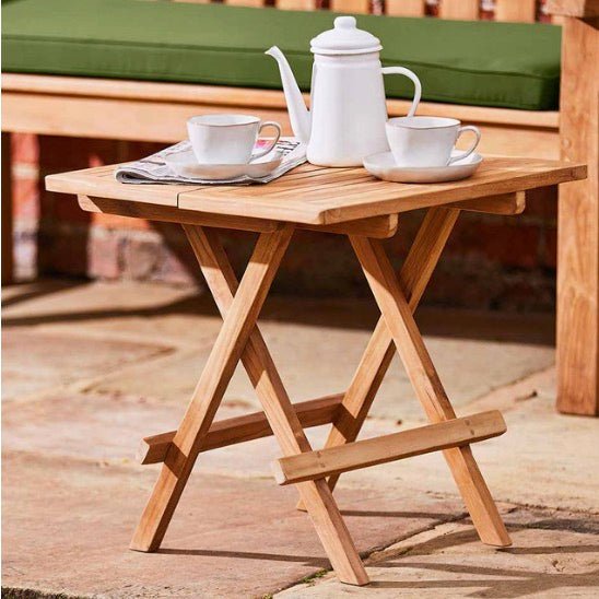 Calcot Teak Square Outdoor Side Table - Duck Barn Interiors