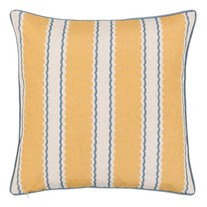 Calivana Cushion - Blue/Ochre4 - Duck Barn Interiors
