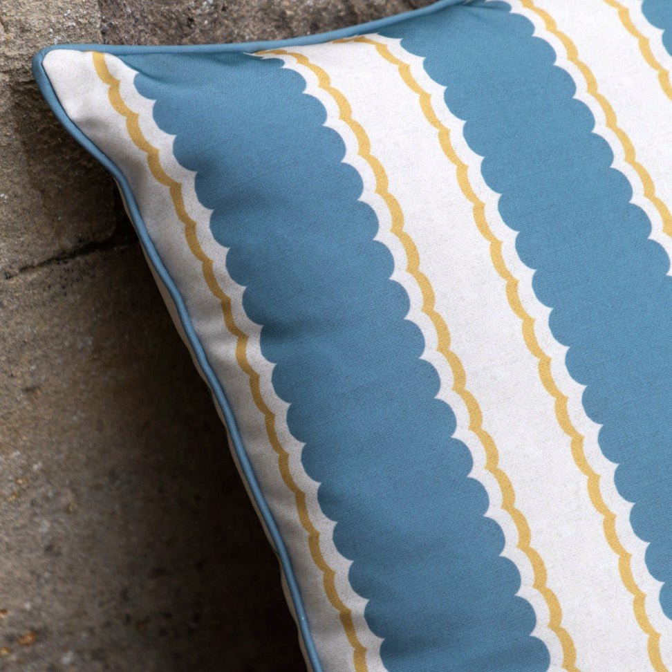 Calivana Cushion - Blue/Ochre2 - Duck Barn Interiors