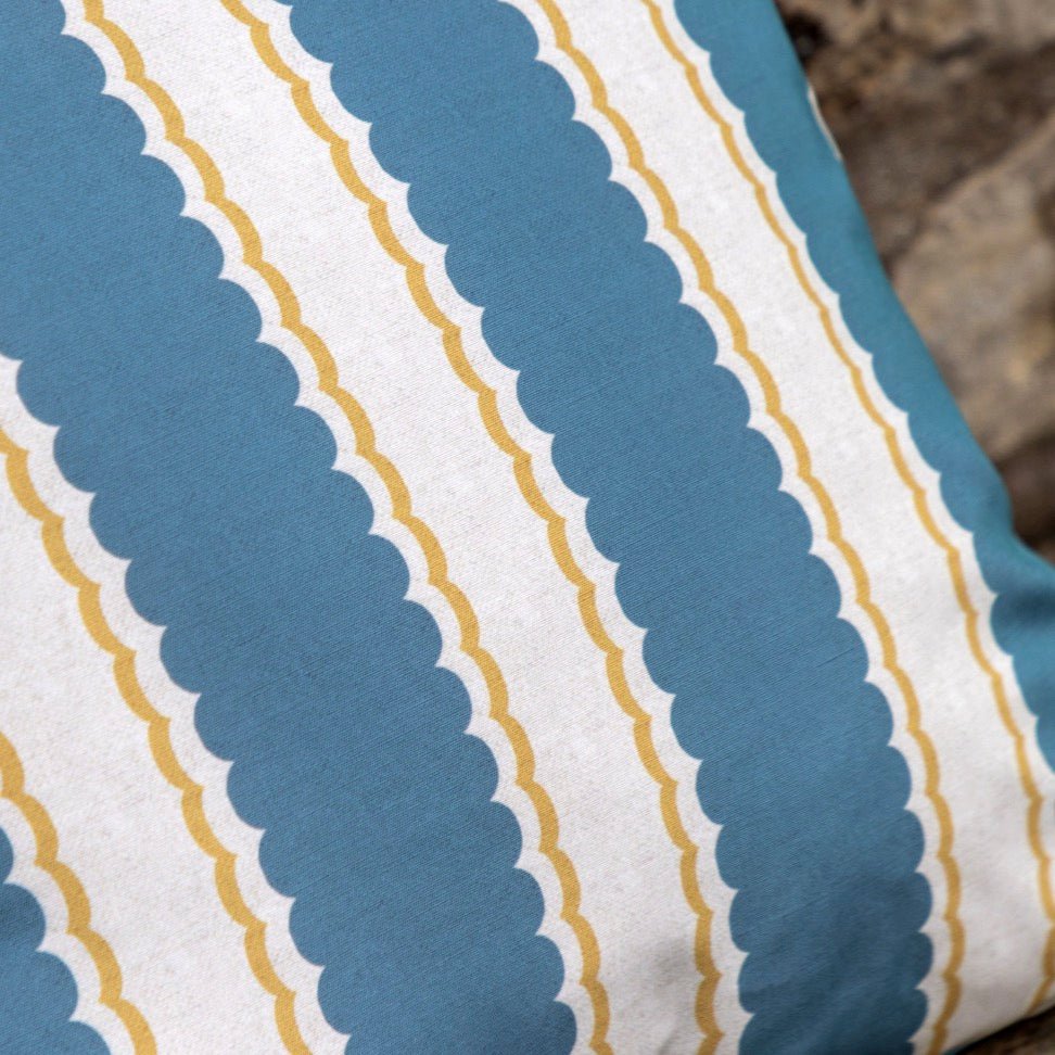 Calivana Cushion - Blue/Ochre3 - Duck Barn Interiors