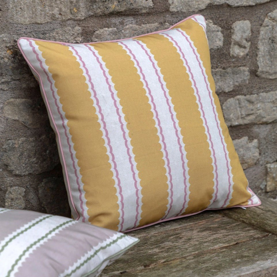 Calivana Outdoor Cushion - Ochre/Pink1 - Duck Barn Interiors