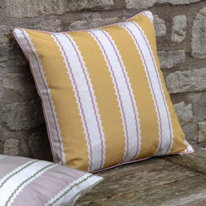 Calivana Outdoor Cushion - Ochre/Pink1 - Duck Barn Interiors