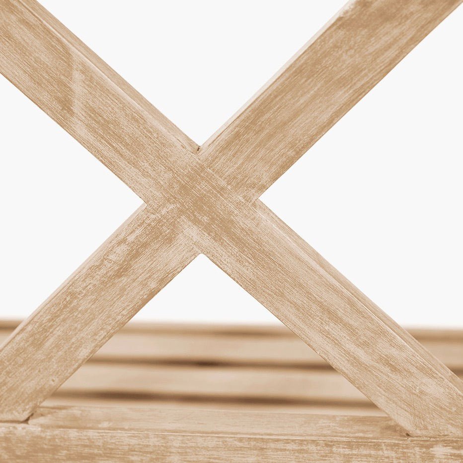 Cambridge Light Teak Outdoor 3 Seater Acacia Wood Bench8 - Duck Barn Interiors