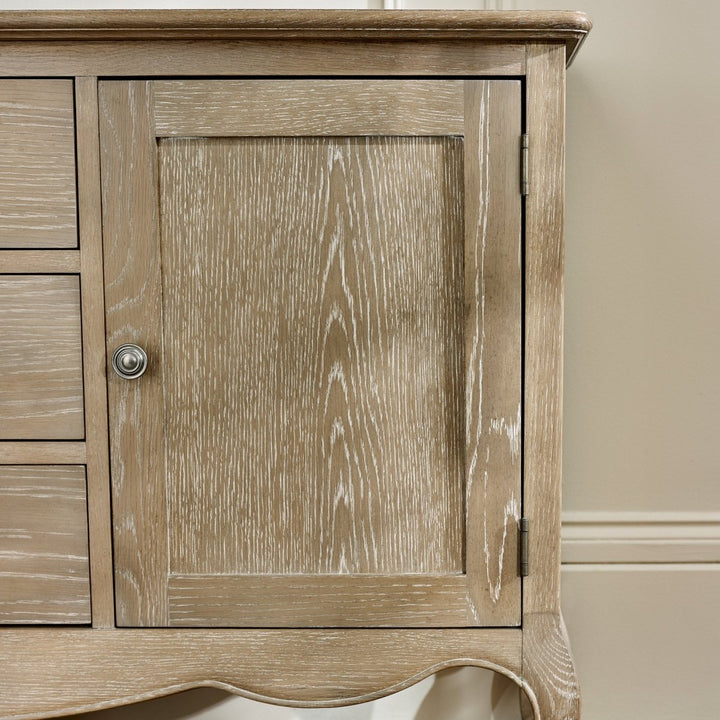 Camille 2 Door 3 Drawer Sideboard - Limed Oak6 - Duck Barn Interiors
