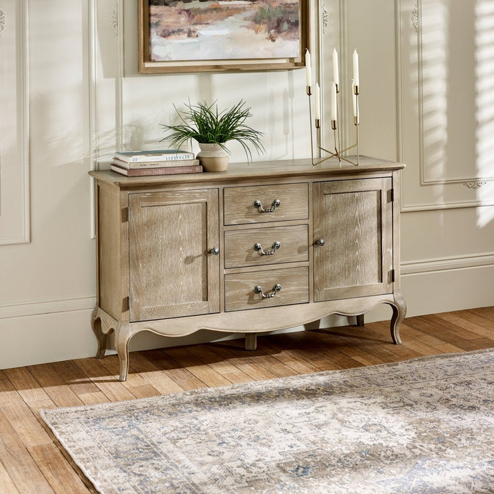 Camille 2 Door 3 Drawer Sideboard - Limed Oak1 - Duck Barn Interiors