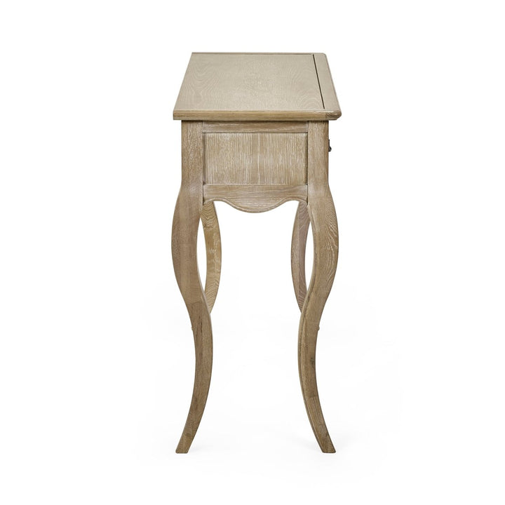 Camille 2 Drawer Console Table - Limed Oak9 - Duck Barn Interiors