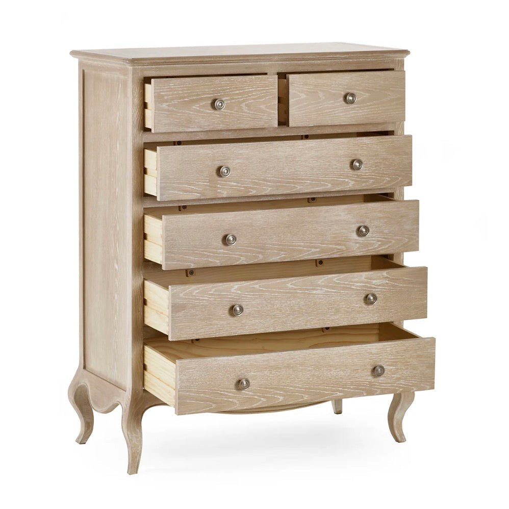 Camille 6 Drawer Chest - Limed Oak3 - Duck Barn Interiors