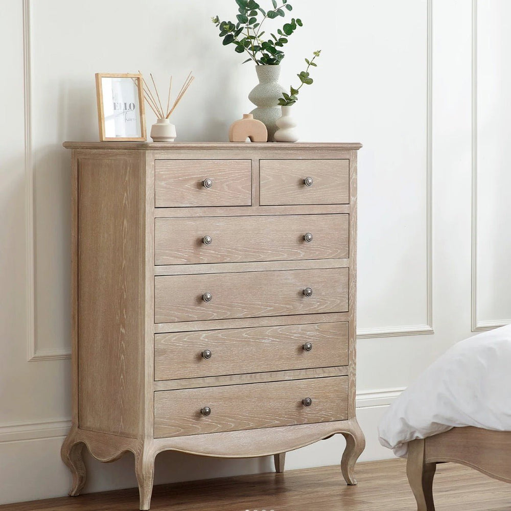 Camille 6 Drawer Chest - Limed Oak2 - Duck Barn Interiors
