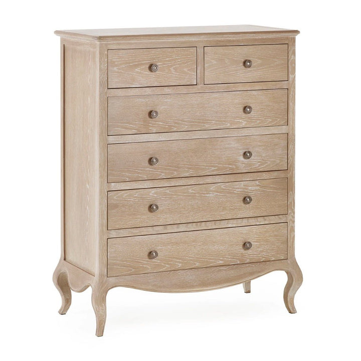Camille 6 Drawer Chest - Limed Oak4 - Duck Barn Interiors
