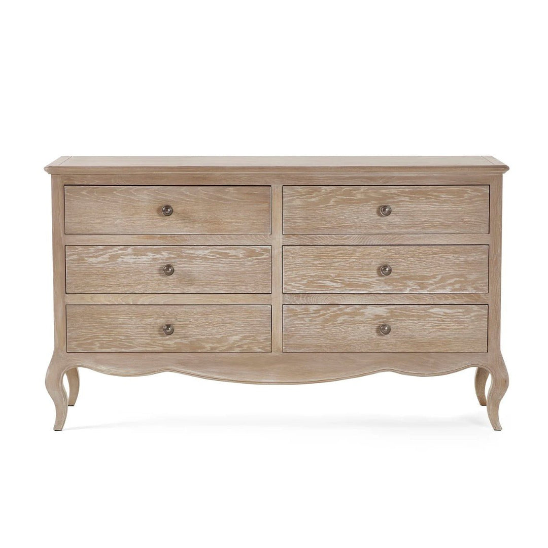 Camille 6 Drawer Wide Chest - Limed Oak1 - Duck Barn Interiors