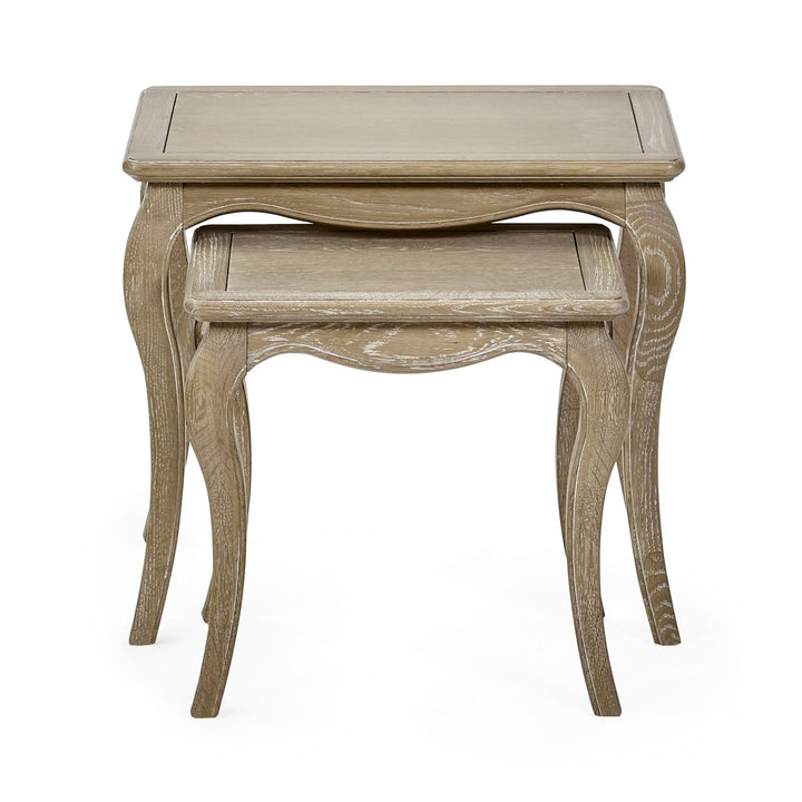 Camille Nest of 2 Tables - Limed Oak8 - Duck Barn Interiors