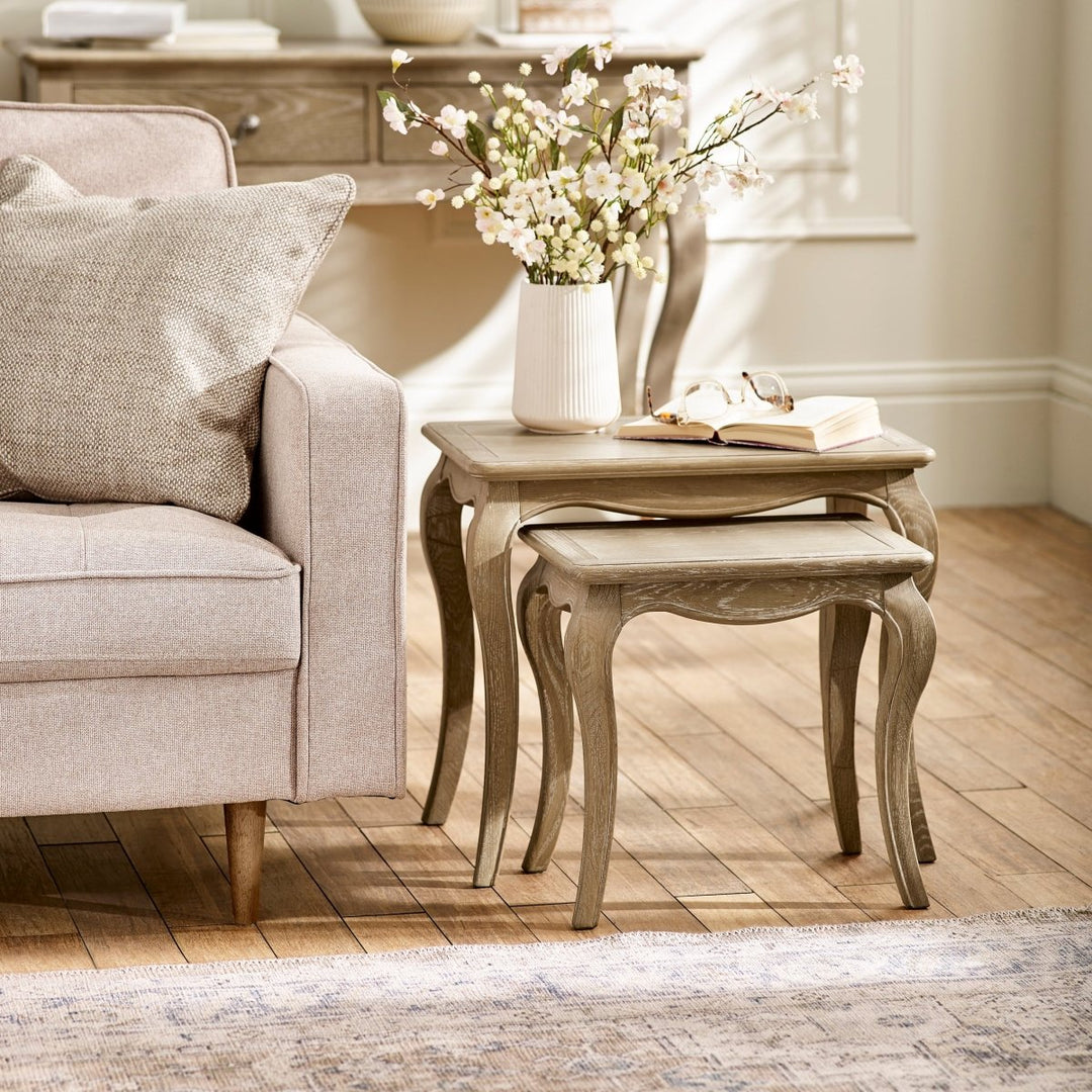 Camille Nest of 2 Tables - Limed Oak1 - Duck Barn Interiors