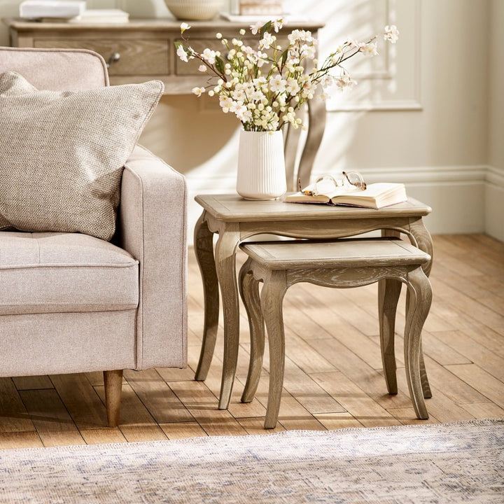 Camille Nest of 2 Tables - Limed Oak1 - Duck Barn Interiors
