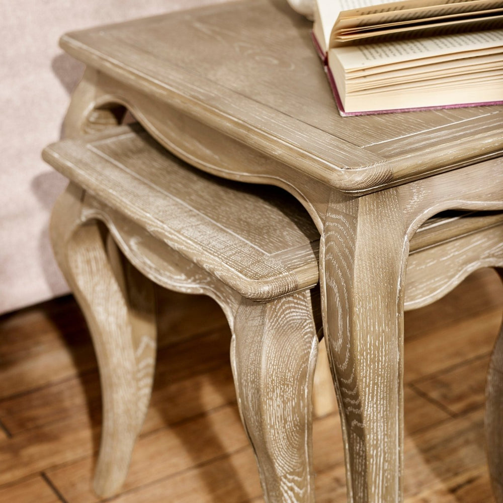 Camille Nest of 2 Tables - Limed Oak2 - Duck Barn Interiors