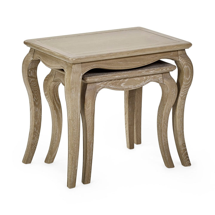 Camille Nest of 2 Tables - Limed Oak5 - Duck Barn Interiors