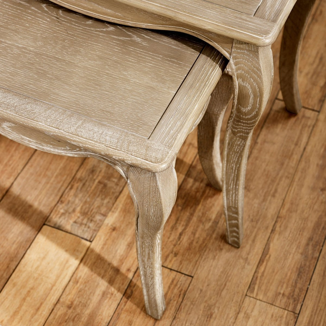 Camille Nest of 2 Tables - Limed Oak3 - Duck Barn Interiors