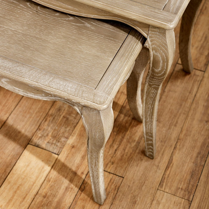 Camille Nest of 2 Tables - Limed Oak3 - Duck Barn Interiors