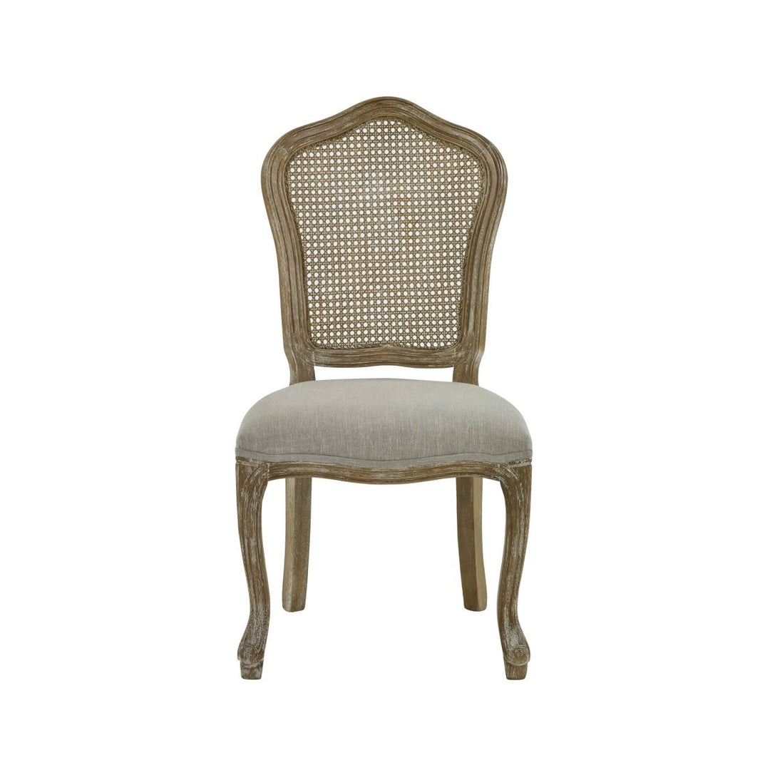 Camille Rattan Dining Chairs - Limed Oak &amp; Oatmeal (Pair)5 - Duck Barn Interiors