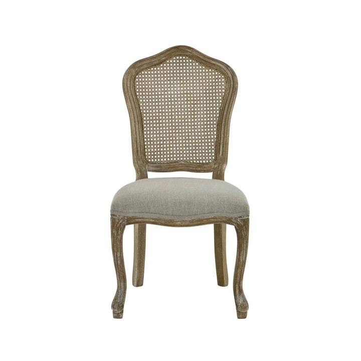 Camille Rattan Dining Chairs - Limed Oak &amp; Oatmeal (Pair)5 - Duck Barn Interiors